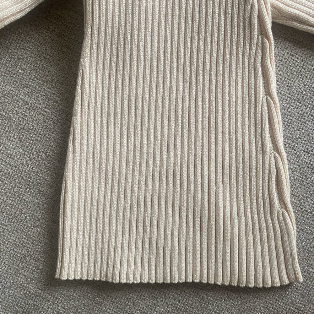 H&M Off-White Ribbed Knit Top - Picture 3 of 5